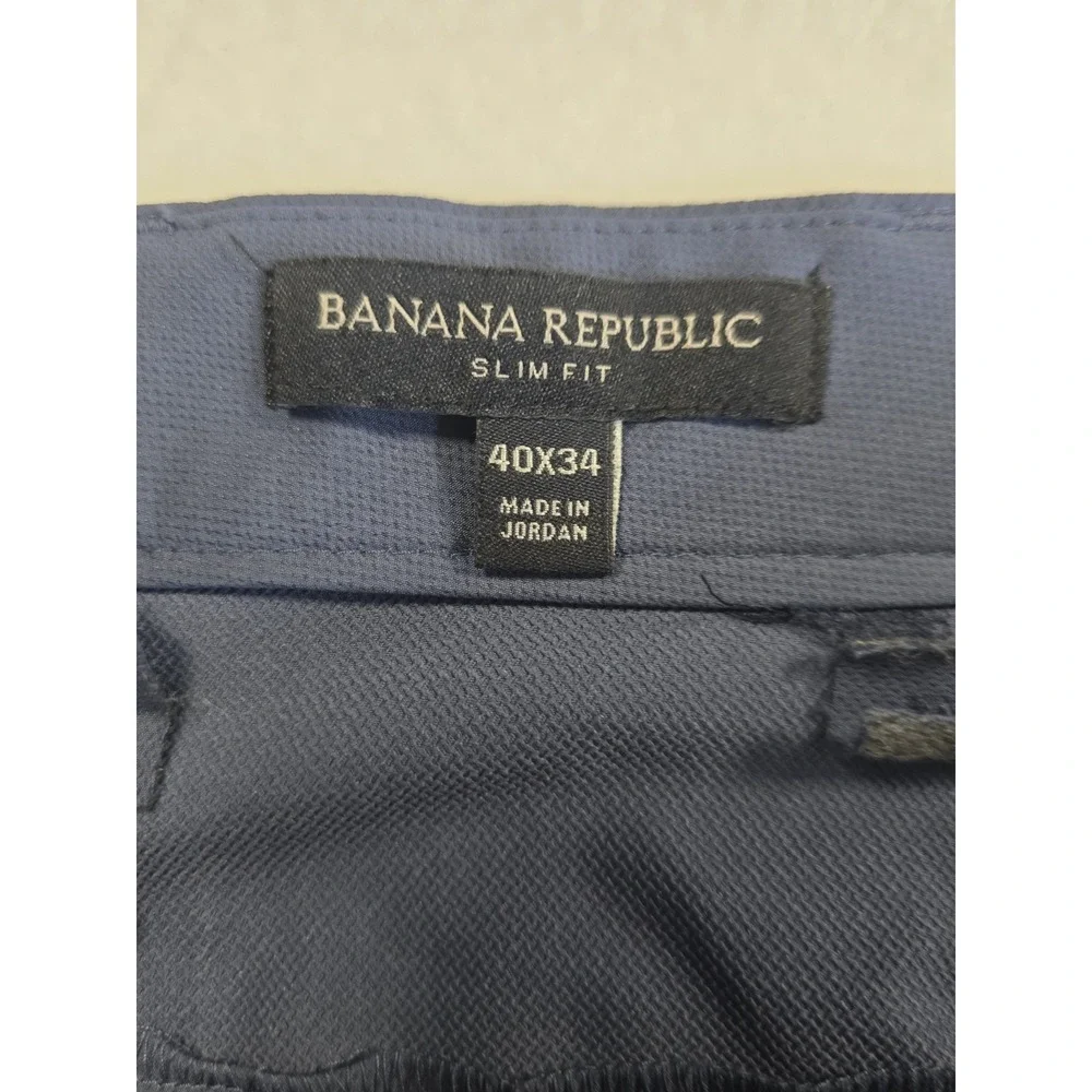 Banana Republic City Pants Mens 40x34 Slim Fit Performance Tech Golf Lot Of 2
